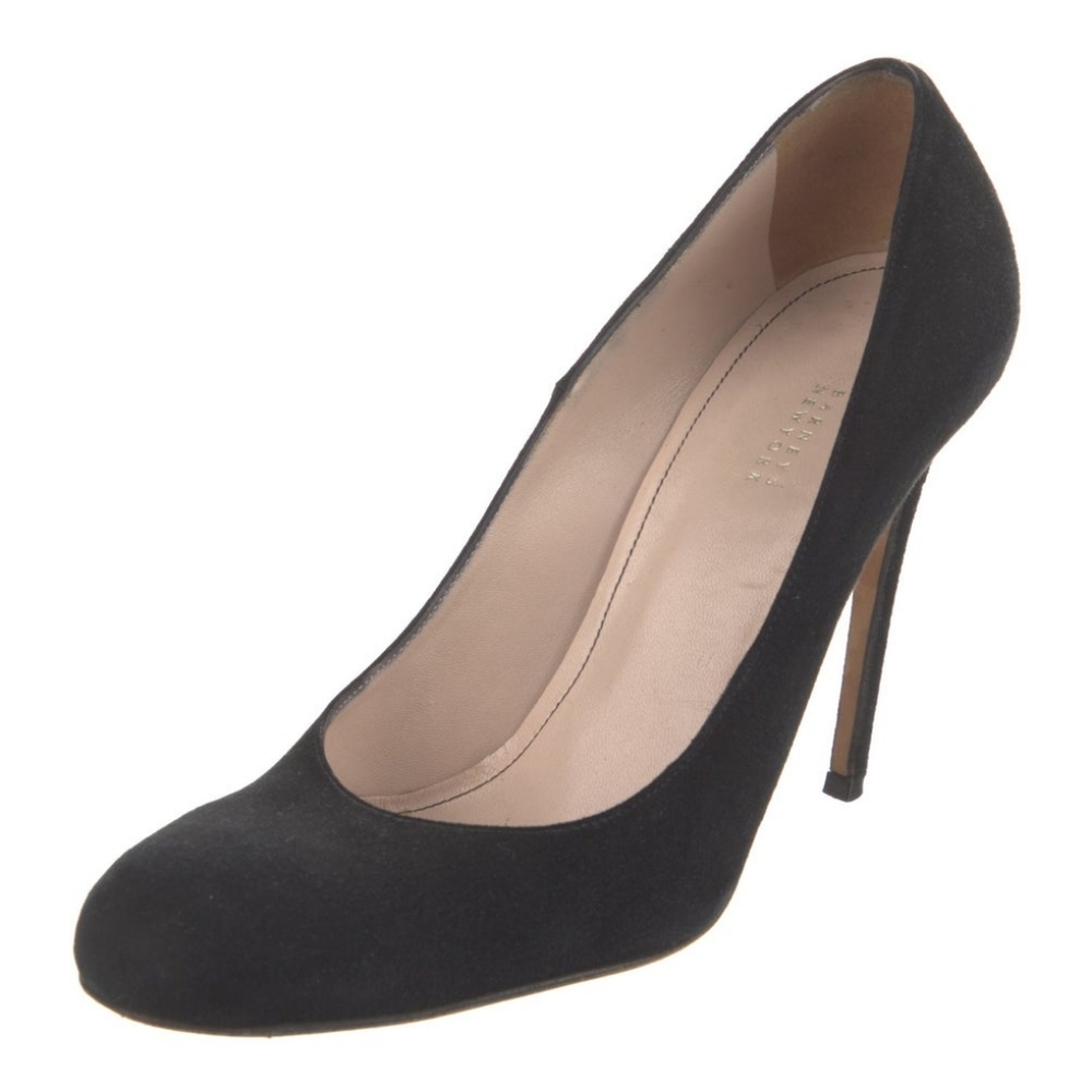 Barneys New York Black Pointed-Toe Heels